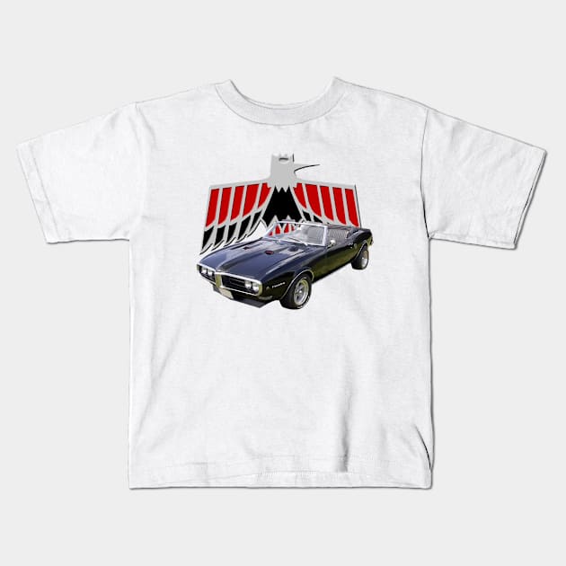 1968 Pontiac Firebird Convertible Kids T-Shirt by Permages LLC